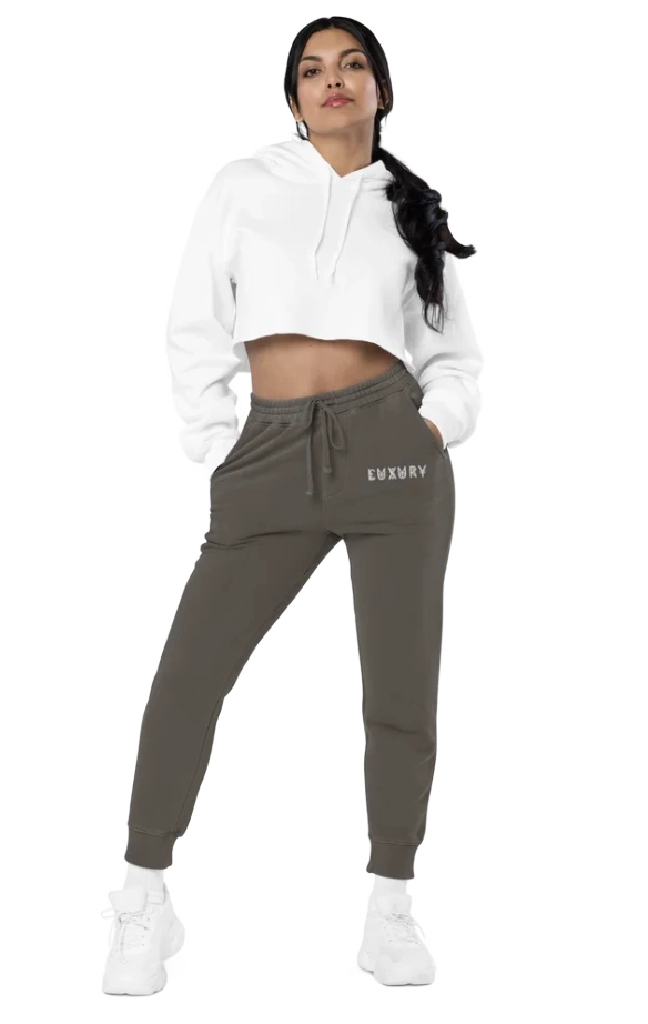 Monetary Symbols joggers and cropped hoodie