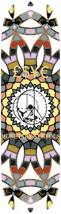 Monetary Symbols skateboard 1