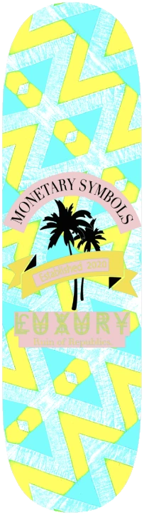 Monetary Symbols skateboard 2
