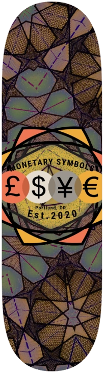 Monetary Symbols skateboard 7