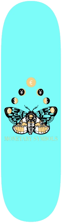 Monetary Symbols skateboard 12