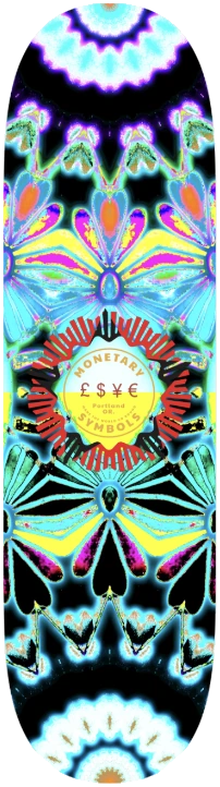 Monetary Symbols skateboard 16
