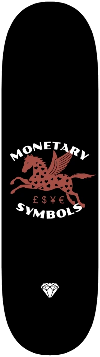 Monetary Symbols skateboard 48